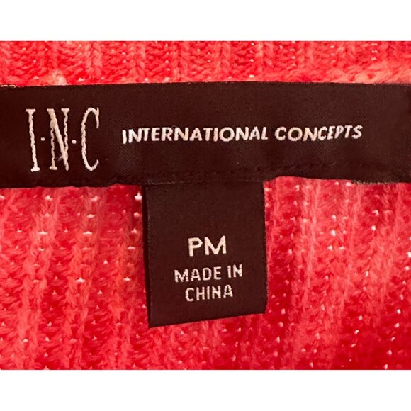 Bejeweled Red Tie-Dye Sweater By INC International Concepts Size PM - Picture 7 of 10